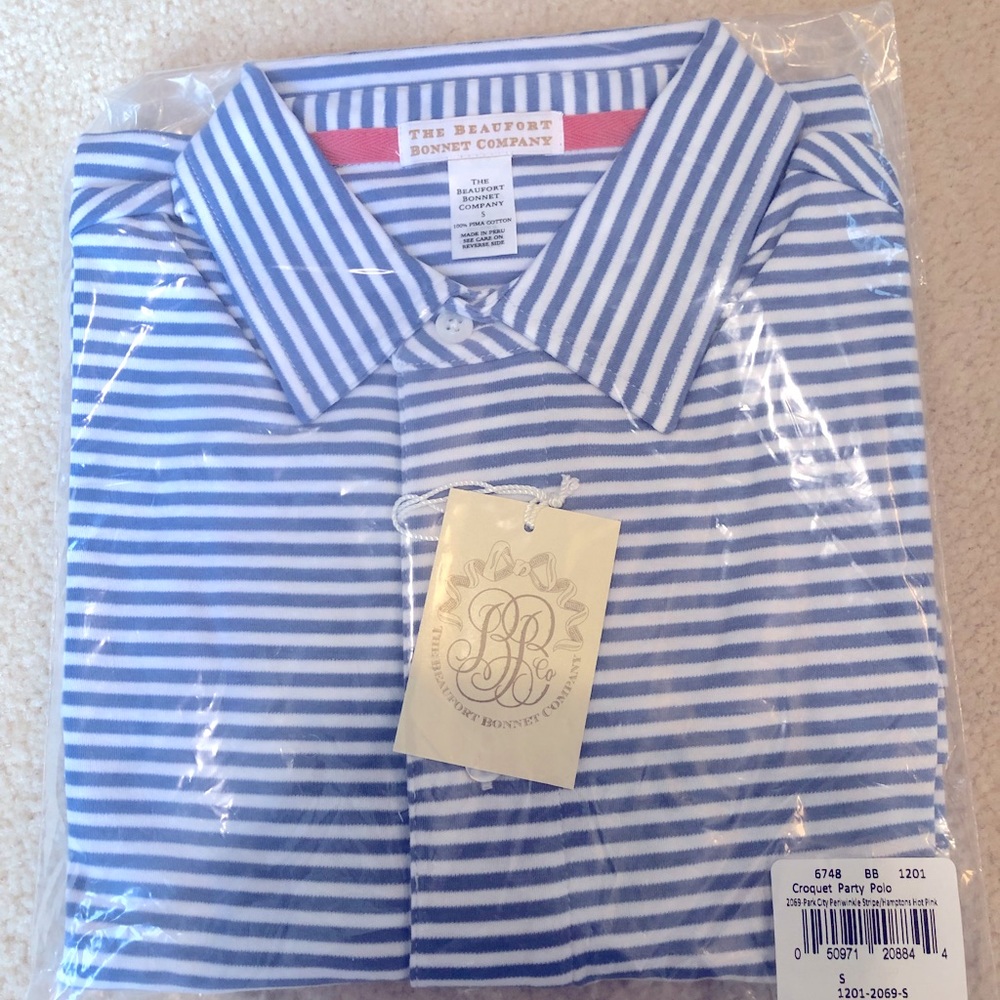 Mens The Beaufort Bonnet Company polo, small, NEW